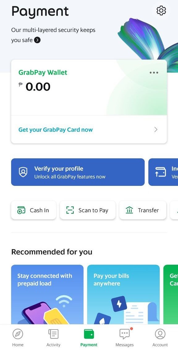 E-wallet at mga digital na bangko - GrabPay