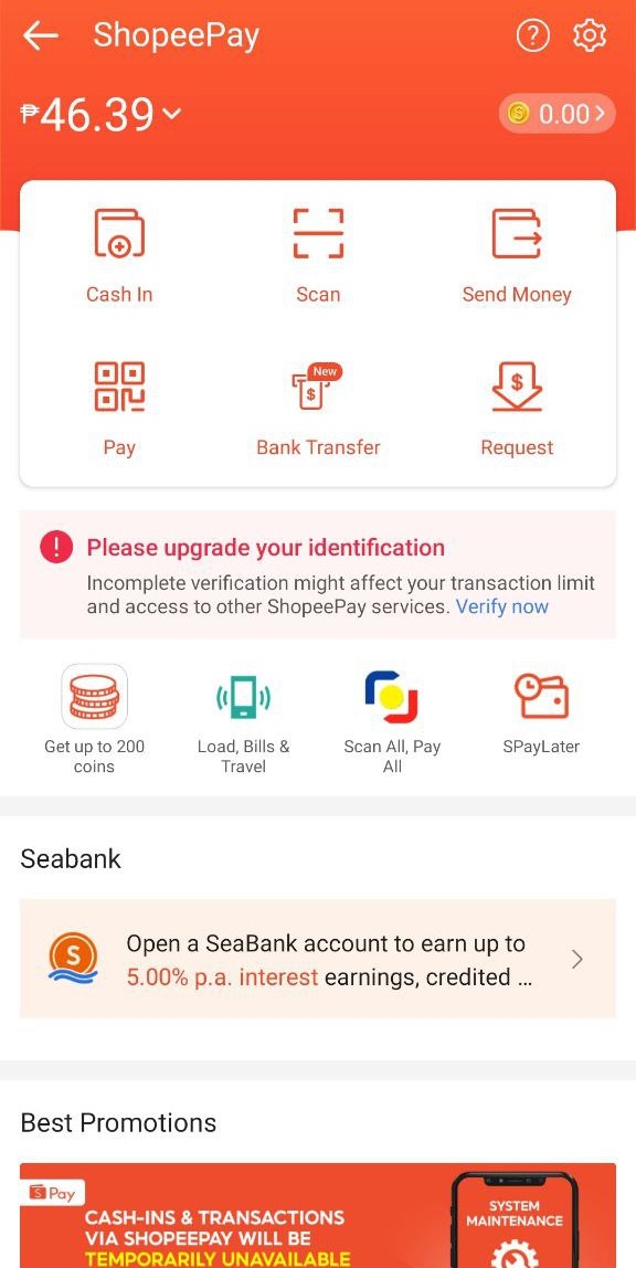 E-wallet at mga digital na bangko - ShopeePay