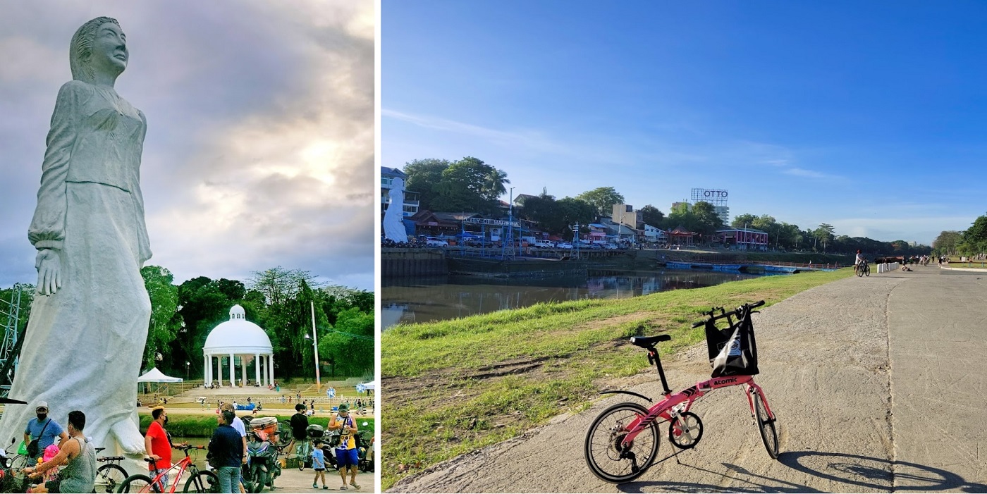 Marikina River Park statue and cycling track