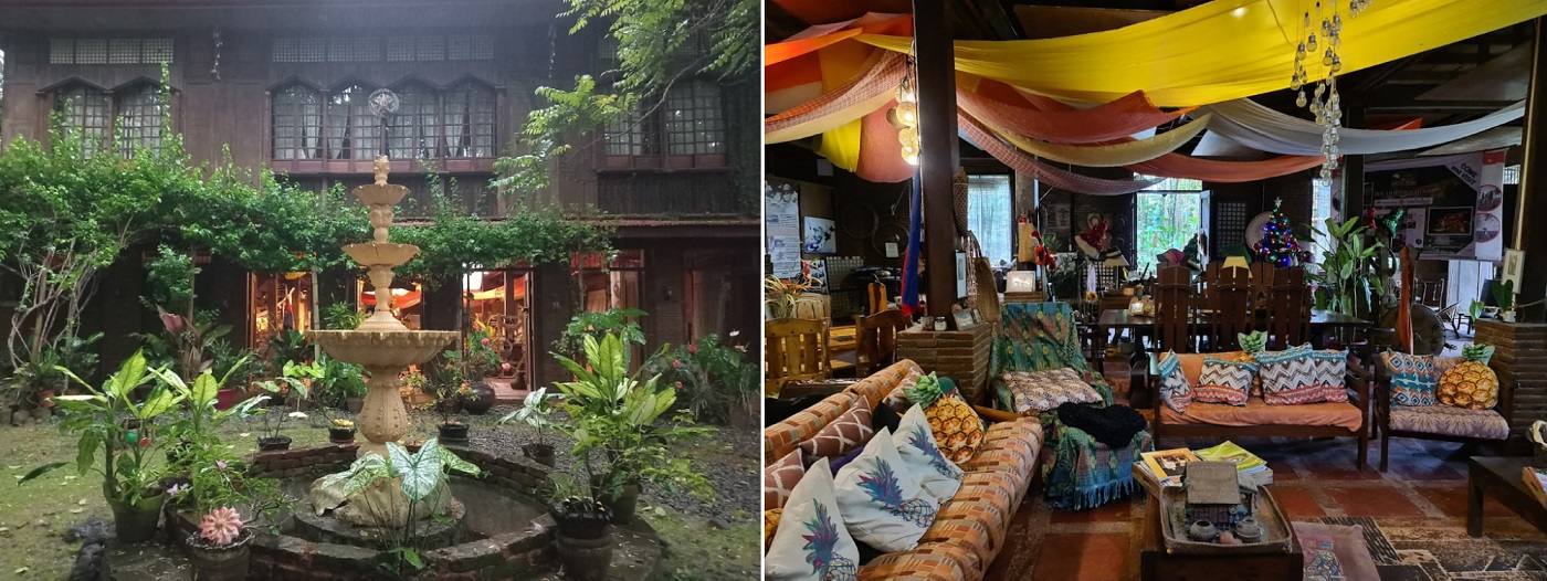 The exterior and interior of the heritage house in Kampo Juan