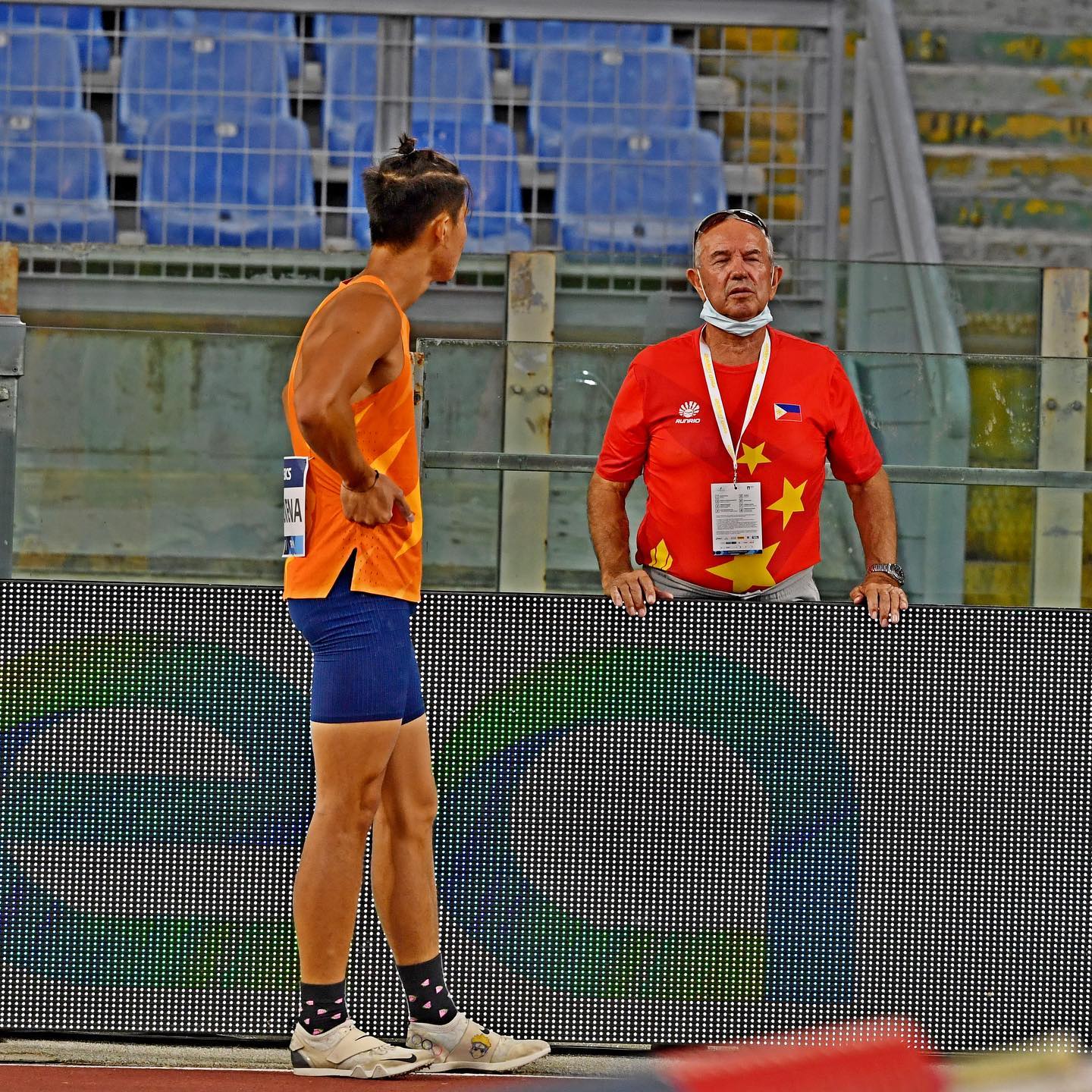EJ Obiena under coach Vitaly Petrov
