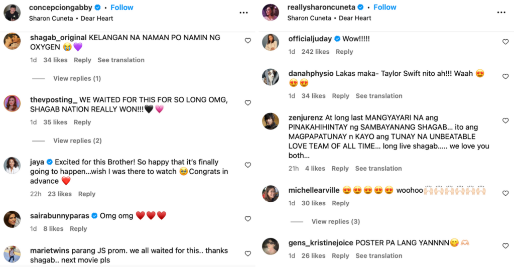 Sharon-Gabby concert comments