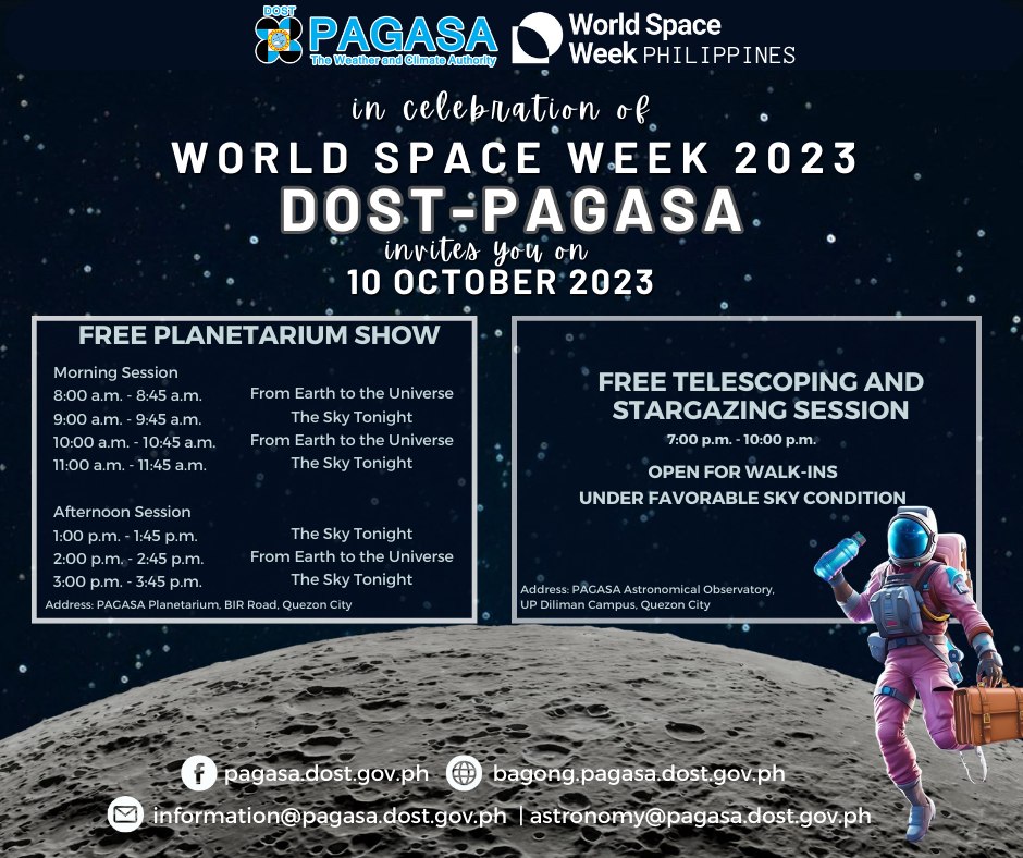 pagasa planetarium stargazing - for world space week