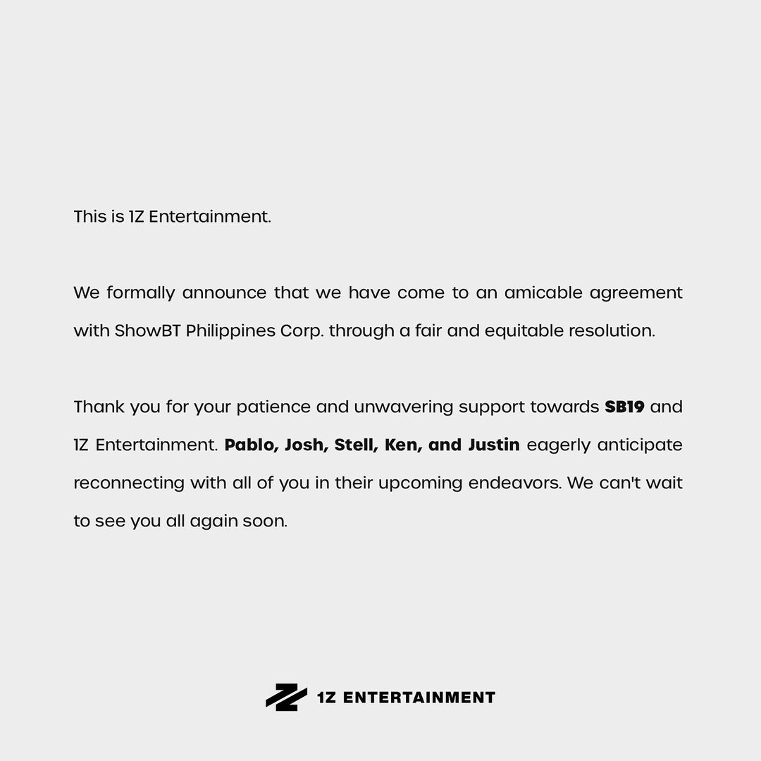 SB19 retains name - 1Z Entertainment announcement
