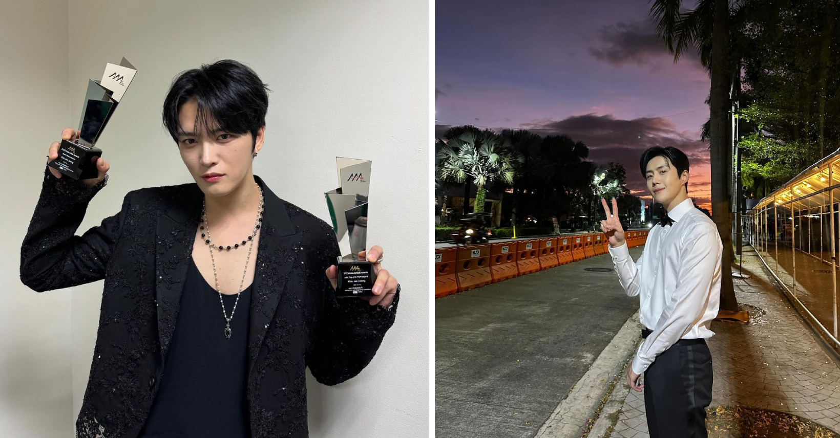 asia artist awards 2023 - kim jaejoong and kim seonho
