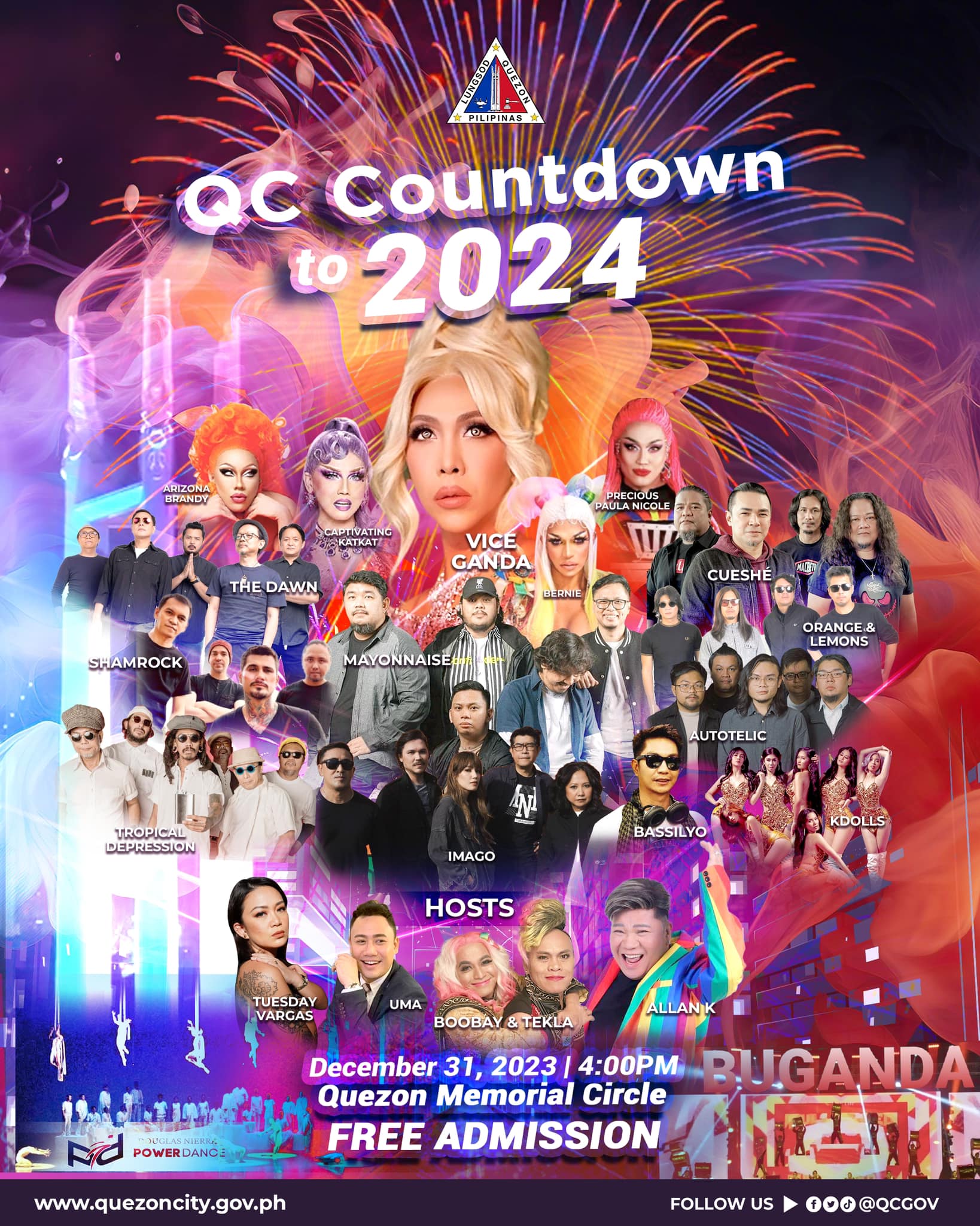 new year's eve parties - QC countdown to 2024