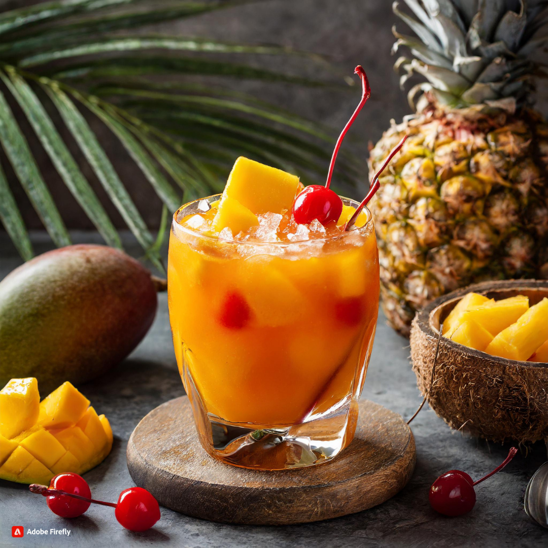 summer cocktails - mango rum punch