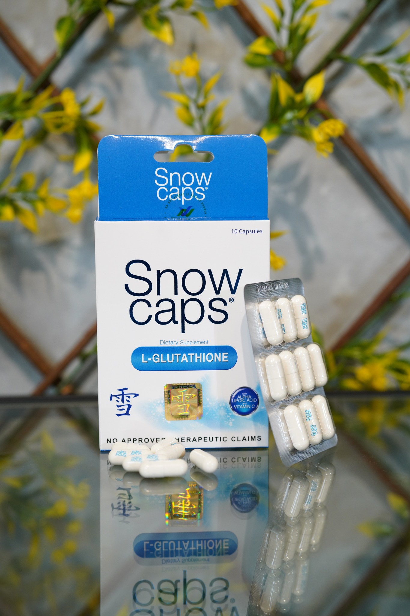 snowcaps billboard viral - snowcaps l-glutathione capsules